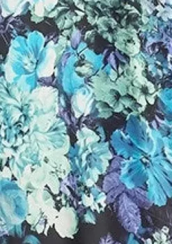 Animal Floral Print Satin 48" Nightdress And 52" Wrap Set GL2786