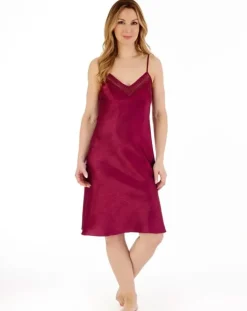 Animal Jacquard Satin 38" Chemise GL88720