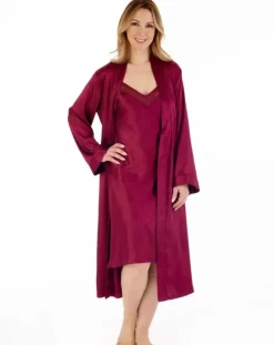 Animal Jacquard Satin 46" Kimono Wrap GL88724