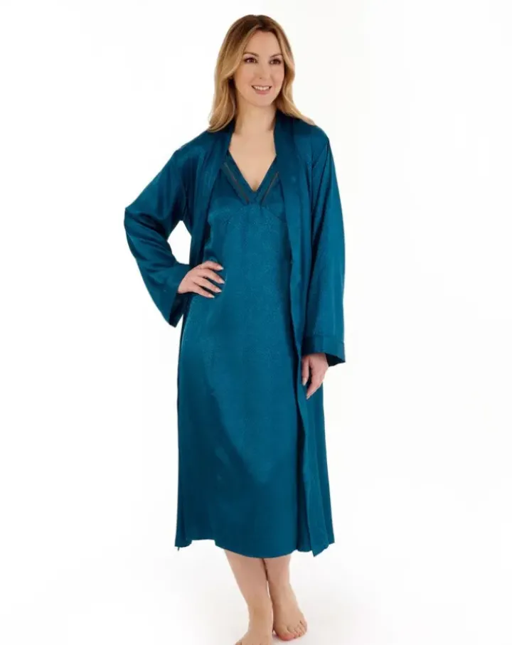 Animal Jacquard Satin 45" Nightdress GL88721