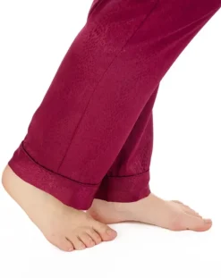 Animal Jacquard Satin Tailored Pyjama Set GL88723