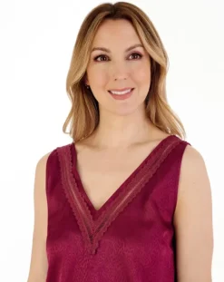 Animal Jacquard Satin V Neck Cami & Trouser Set GL88722