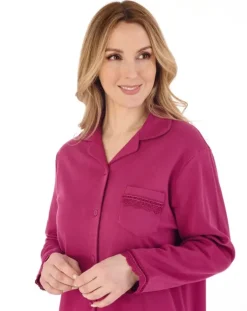 Bold Floral Flannel & Interlock 38" Woven Nightshirt NS88206