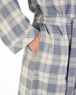 Brushed Check 40" Woven Kimono Wrap HC06207
