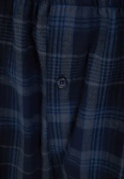 Checked Brushed Woven Tailored Pyjama Set WR88821