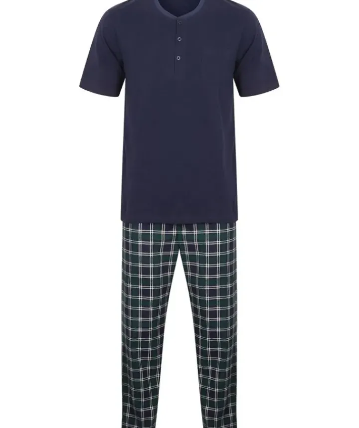 Check Flannel Jersey Top and Woven Trouser WR2801