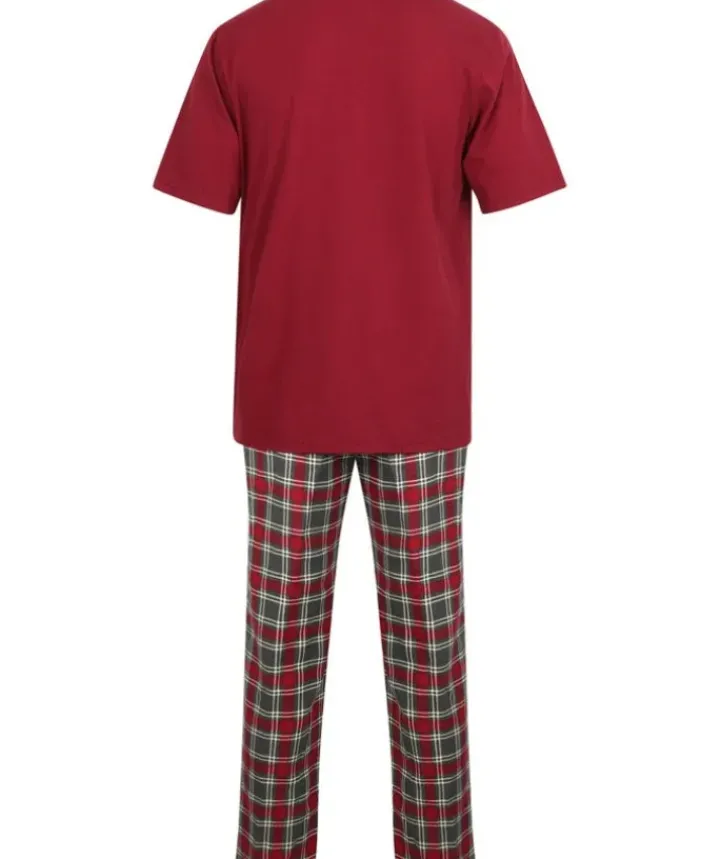 Check Flannel Jersey Top and Woven Trouser WR2801