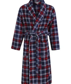 Check Print 49" Flannel Fleece Robe WR66840