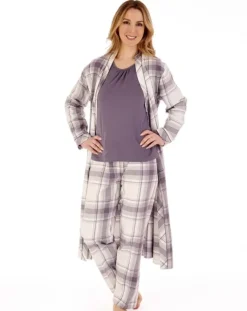 Check & Solid Colour Woven Pyjama PJ88221