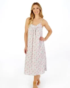 Classic Floral Print 44" Jersey Chemise ND05106