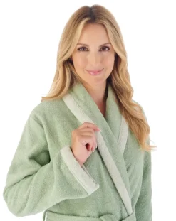Contrast Trim 46" Towelling Robe HC03330