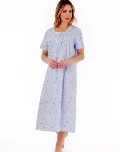 Daisy Print 46" Woven Nightdress ND77262