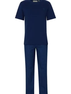 Diamond and Spot Jersey Top & Woven Trouser Pyjama WR1802