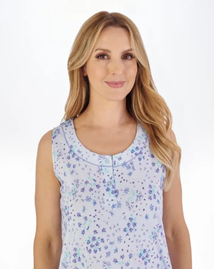 Ditsy Floral Print 38" Jersey Nightdress ND05110
