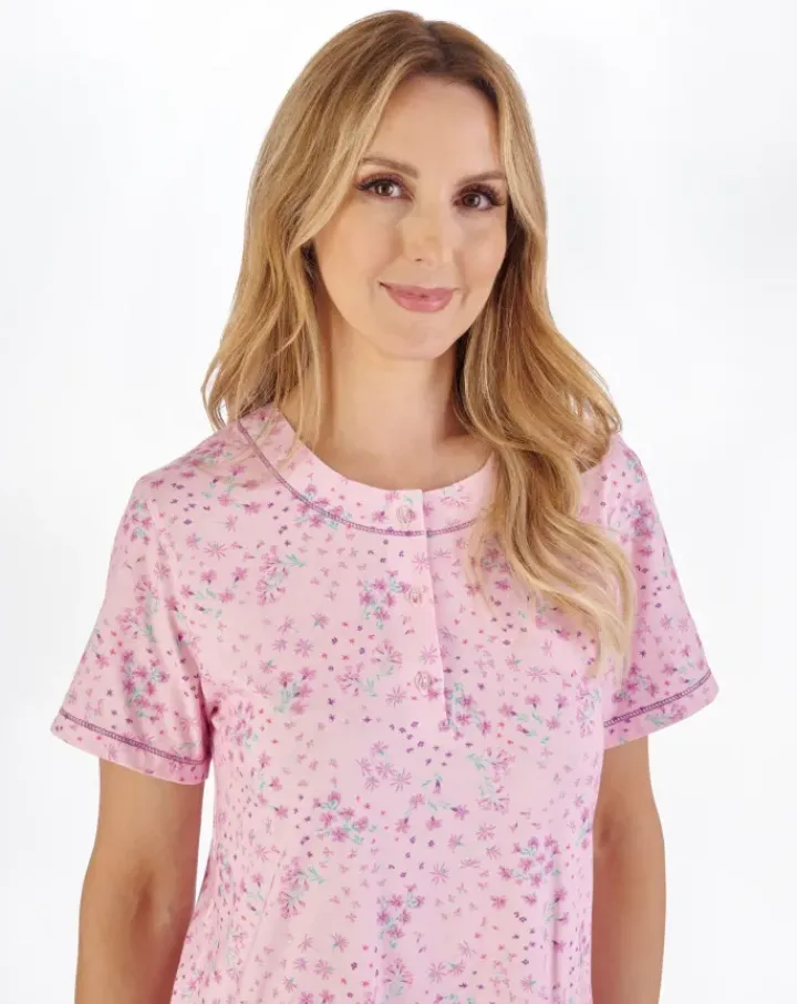 Ditsy Floral Print 40" Jersey Nightdress ND05111