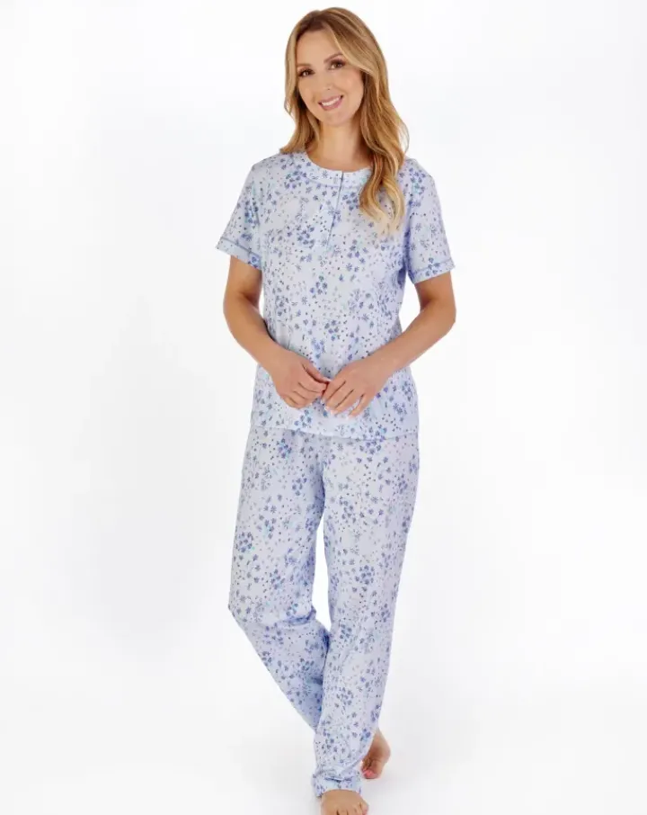 Ditsy Floral Print Jersey Pyjama PJ05112