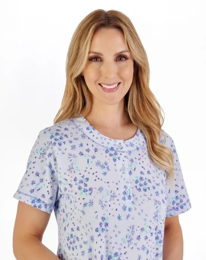 Ditsy Floral Print Jersey Pyjama PJ05112