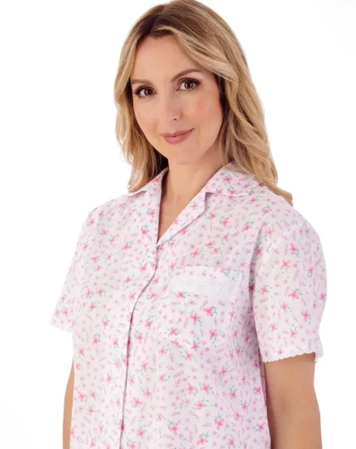 Ditsy Floral Print Woven Tailored Pyjama Set PJ01209