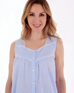 Dobby Dot Button Through Woven Pyjama PJ77233