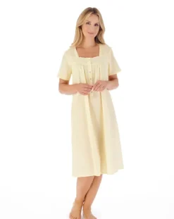 Dobby Dot 42" Woven Nightdress ND01232