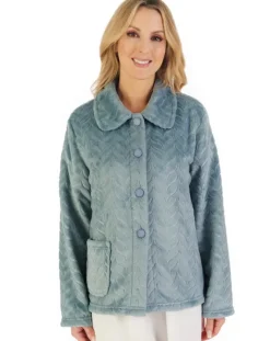 Embossed Pattern Fleece 25" Bedjacket BJ06315