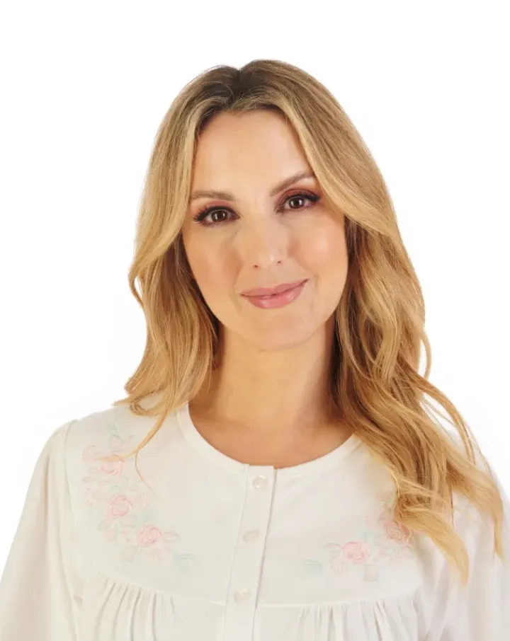 Embroidered Yoke 42" Jersey Nightdress ND06120