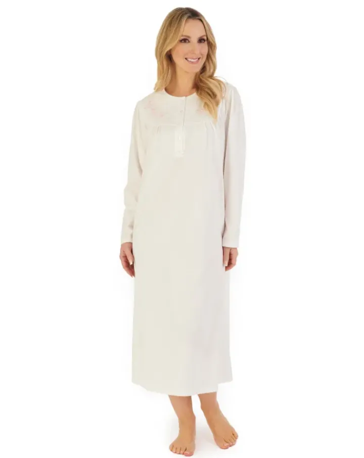 Embroidered Yoke 45" Jersey Nightdress ND06121
