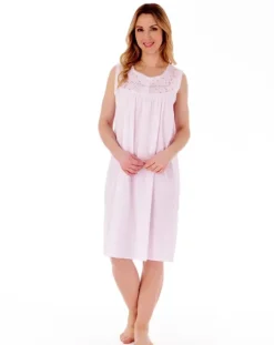Embroidered Yoke 40" Woven Nightdress ND3272