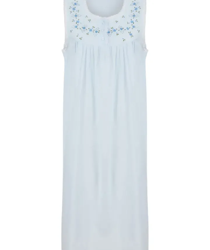 Embroidered Yoke 40" Woven Nightdress ND3272
