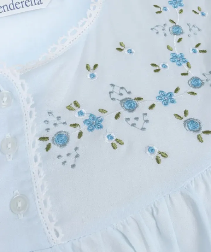 Embroidered Yoke 45" Woven Nightdress ND3270