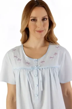 Embroidered Yoke 42" Woven Nightdress ND55201