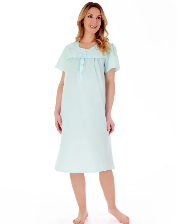 Embroidered Yoke 42" Woven Nightdress ND55201
