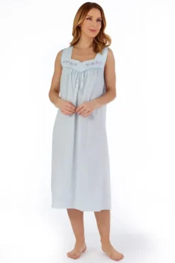 Embroidered Yoke 44" Woven Nightdress ND55200