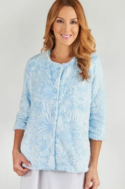 Flannel Fleece 24" Button Through Bedjacket BJ7305