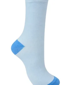 Floral and Solid Colour Sock (2 Pair Pack) LS176