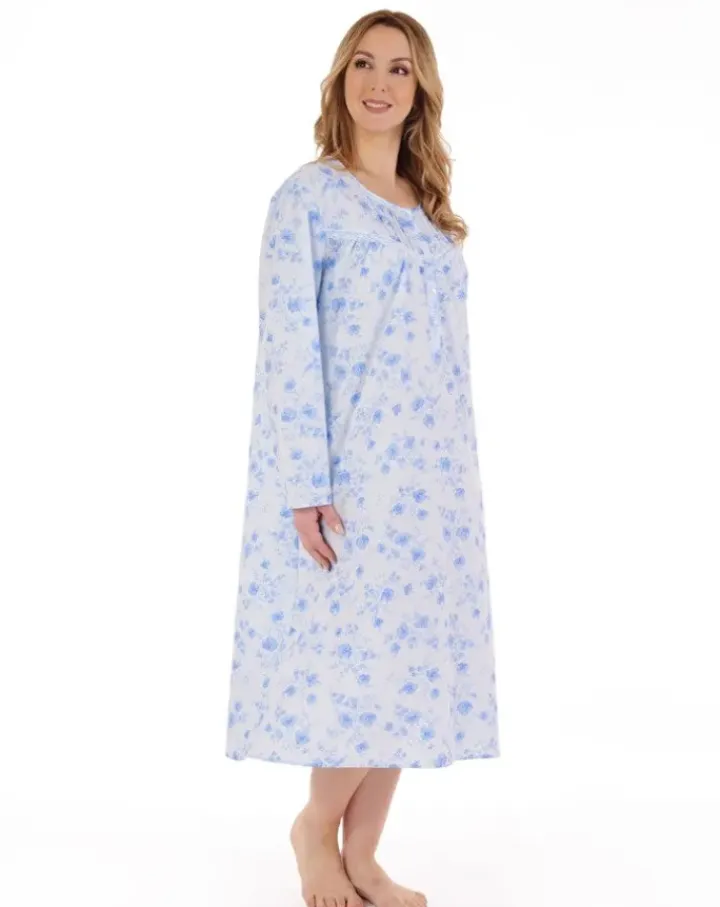 Floral Brushed 45" Woven Nightdress ND88201