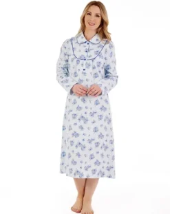 Floral Luxury Flannel 45" Woven Nightdress ND88211