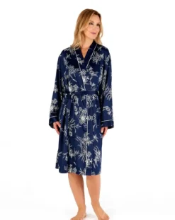 Floral Matte Satin 42" Kimono Wrap GL66724
