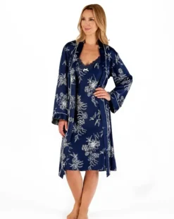 Floral Matte Satin 42" Kimono Wrap GL66724