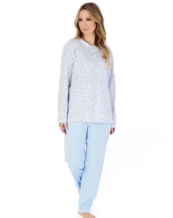 Floral Print Cotton Interlock Jersey Pyjama PJ04128