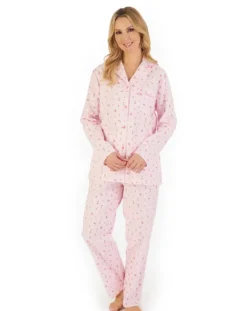 Floral Printed Luxury Flannel Tailored Pyjama PJ06213