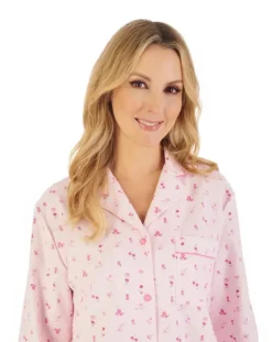 Floral Printed Luxury Flannel Tailored Pyjama PJ06213