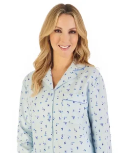 Floral Printed Luxury Flannel Tailored Pyjama PJ06213