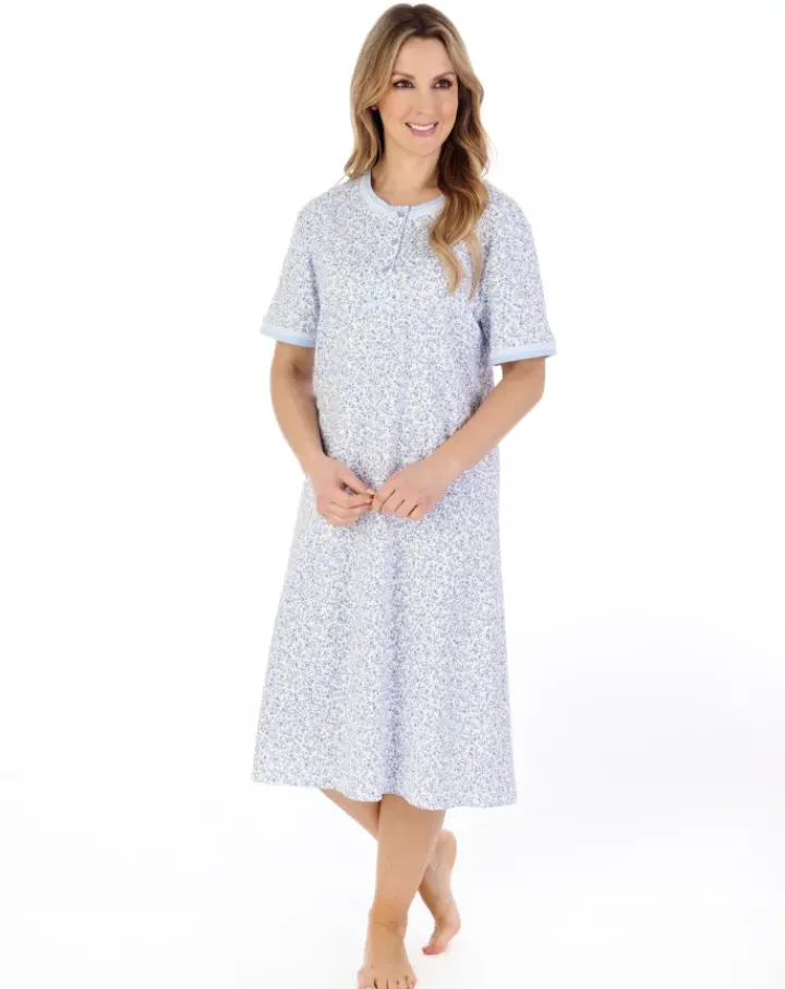 Floral Print 42" Interlock Jersey Nightdress ND04125