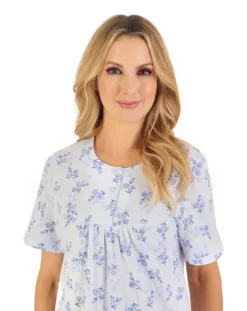 Floral Print 42" Jacquard Jersey Nightdress ND06105