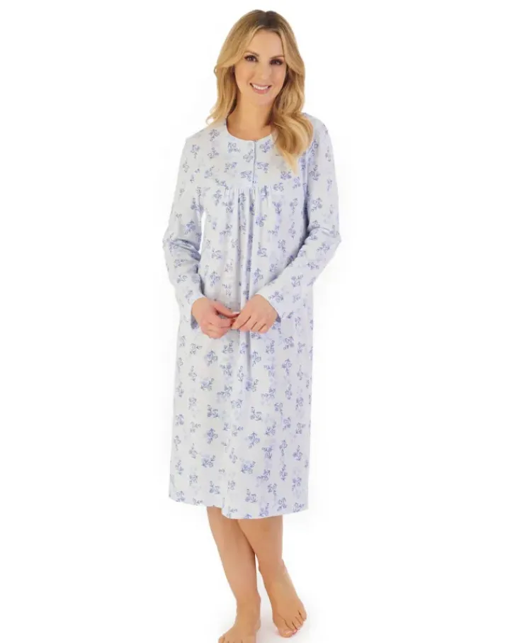 Floral Print 42" Jacquard Jersey Nightdress ND06106