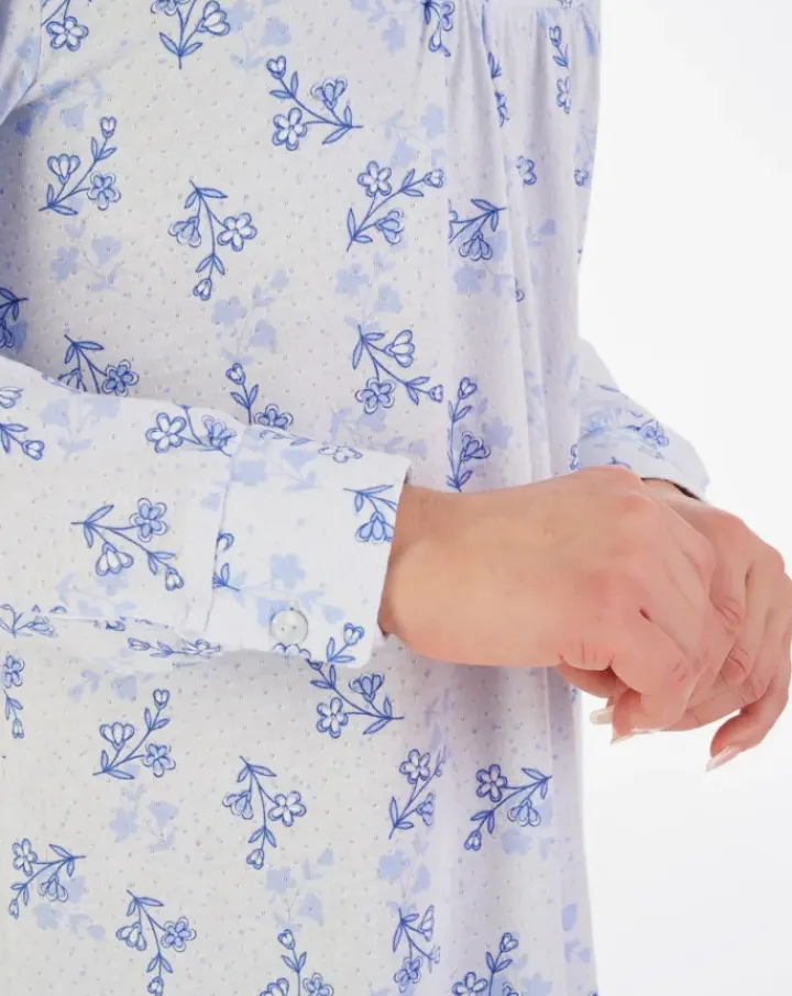 Floral Print 42" Jacquard Jersey Nightdress ND06106