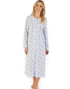 Floral Print 46" Jacquard Jersey Nightdress ND06107