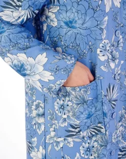 Floral Print Luxury Bamboo 46" Button Through Housecoat HC02351