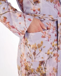 Floral Print Luxury Bamboo 46" Wrap Housecoat HC02350